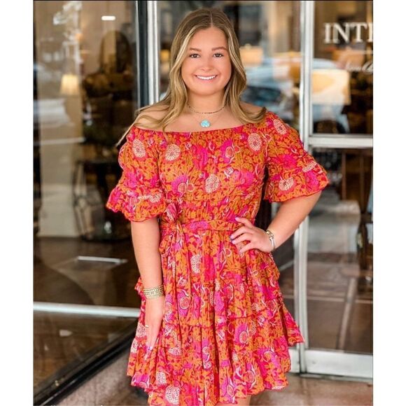 Vintage Ibiza Women’s Lightweight Cotton Blue and White Bobbin Off the Shoulder - Picture 12 of 12